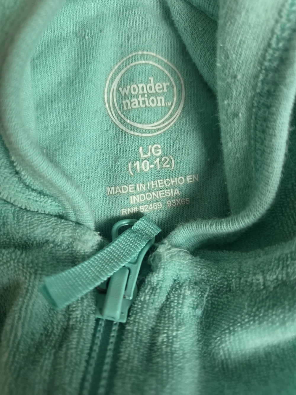 Terry Cloth Romper Mint Zip Hoodie Dress - SO Floral Top